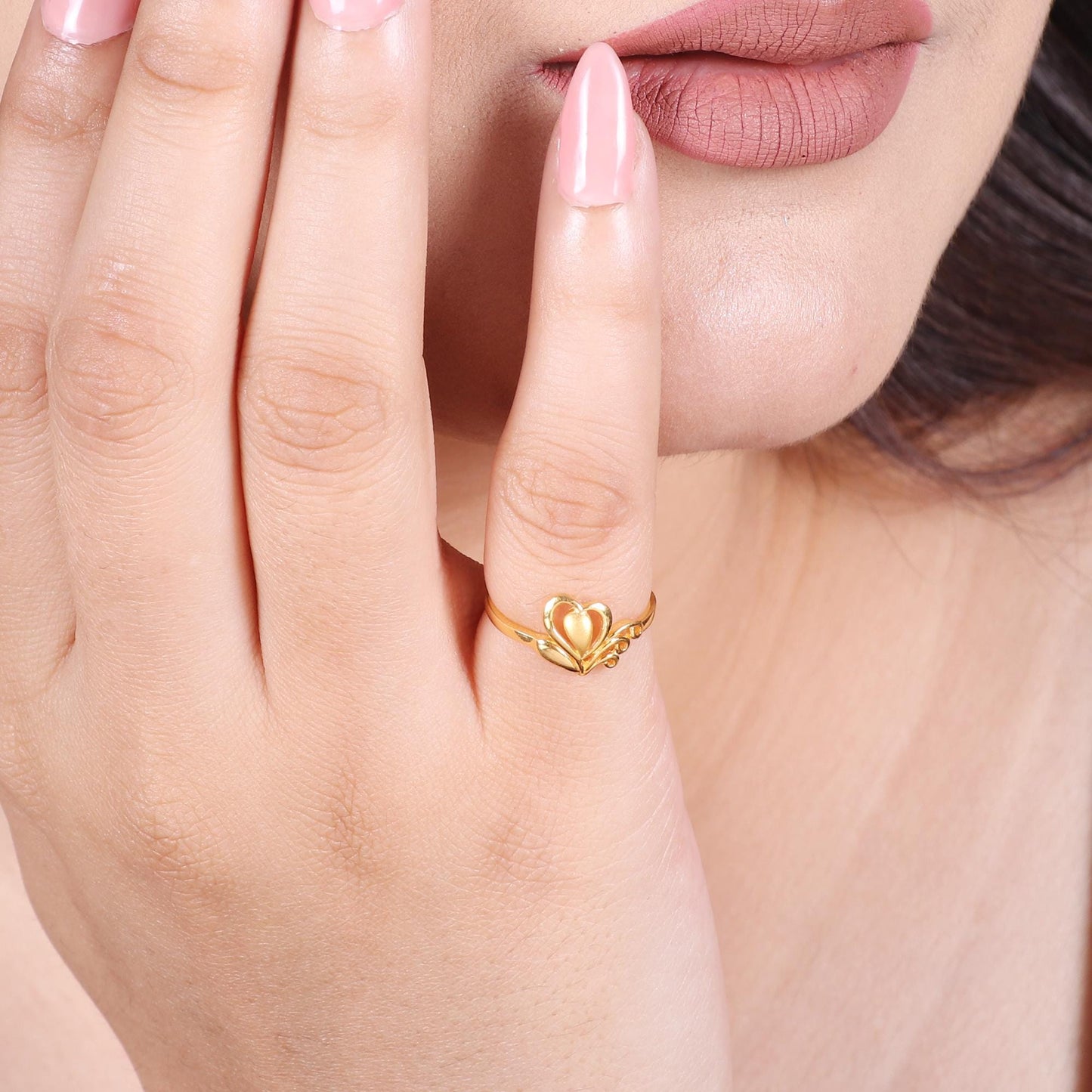 22k Gold Ring Dainty Indian Exclusive Authentic BIS Stamped "22k916" Jewelry, MJ0001,