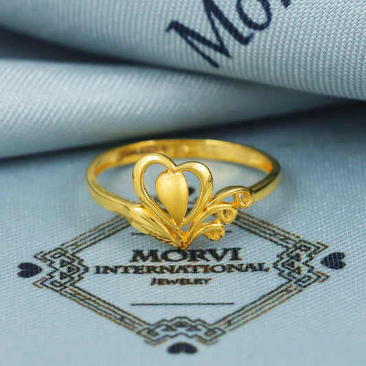 22k Gold Ring Dainty Indian Exclusive Authentic BIS Stamped "22k916" Jewelry, MJ0001,