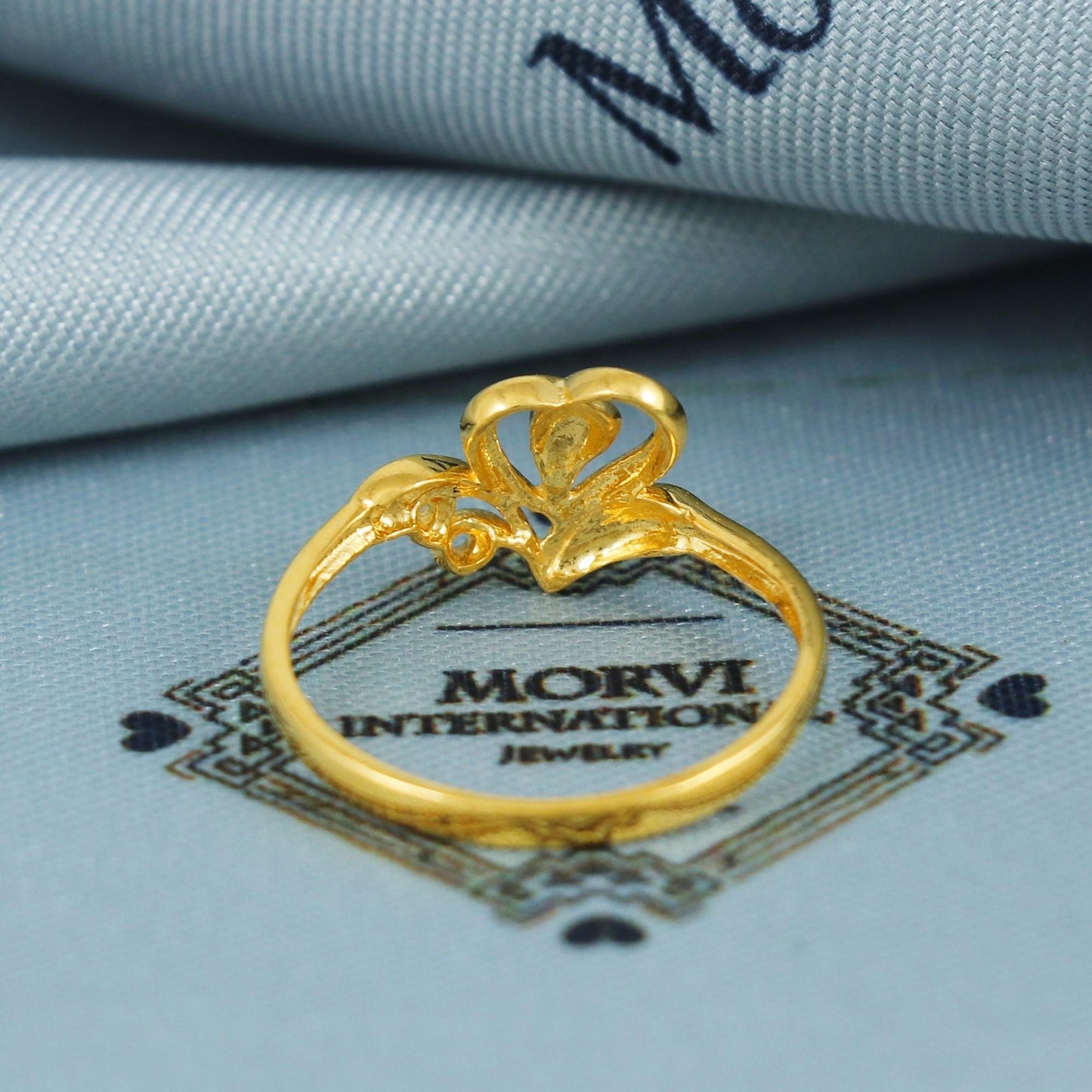 22k Gold Ring Dainty Indian Exclusive Authentic BIS Stamped "22k916" Jewelry, MJ0001,