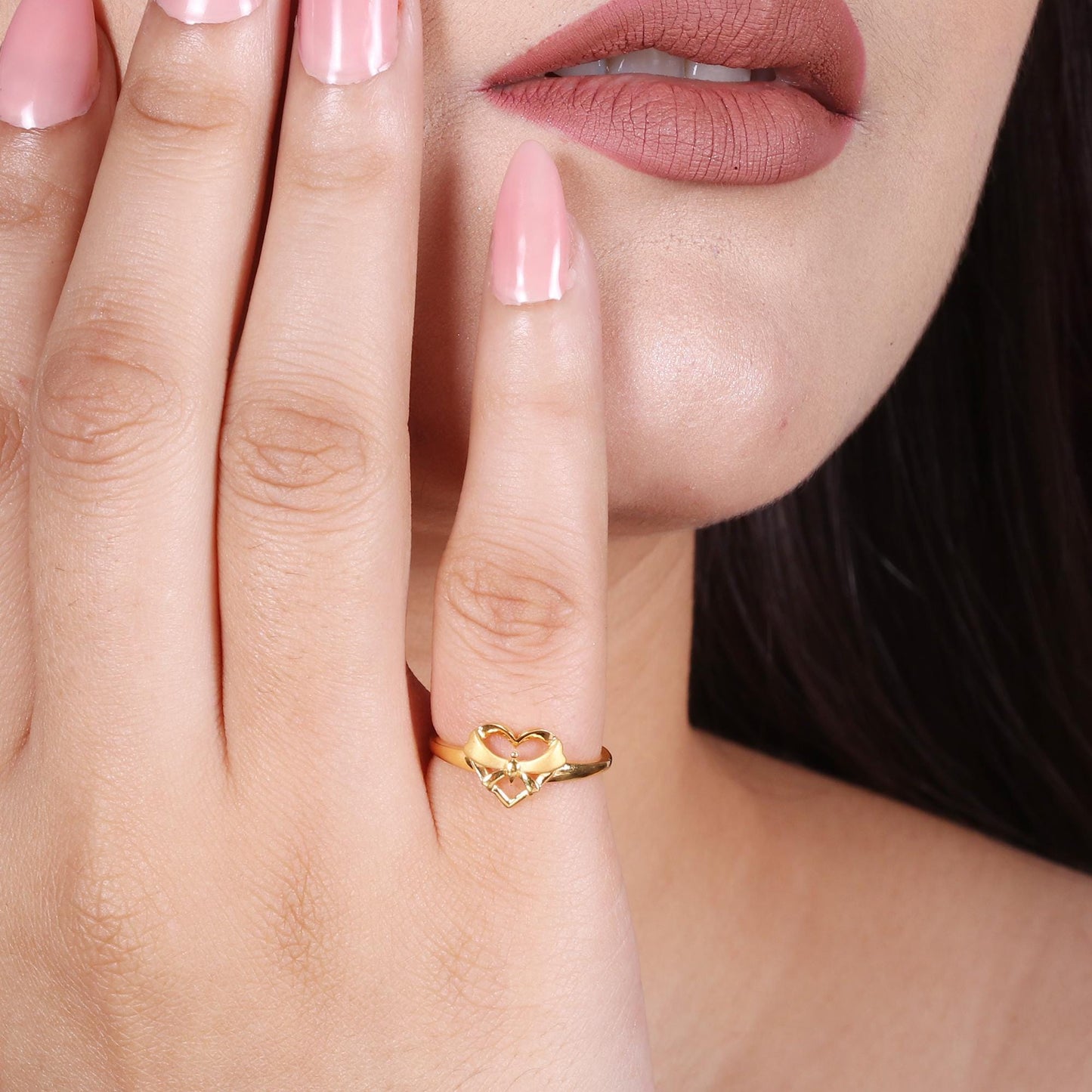 solid 22k gold ring Dainty Indian Jewelry Exclusive Authentic BIS Stamped "22k916" Jewelry, MJ0008