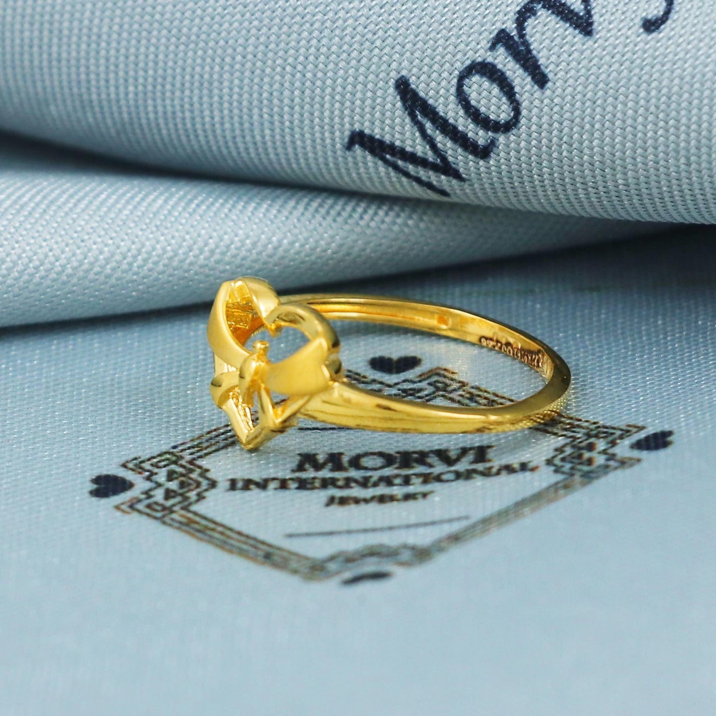 solid 22k gold ring Dainty Indian Jewelry Exclusive Authentic BIS Stamped "22k916" Jewelry, MJ0008