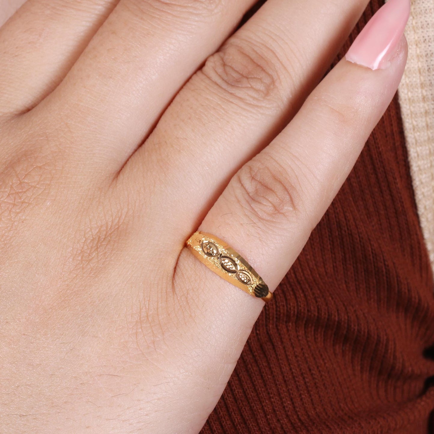 solid 22k gold ring Indian Jewelry Exclusive Authentic BIS Stamped "22k916" Jewelry, MJ0010