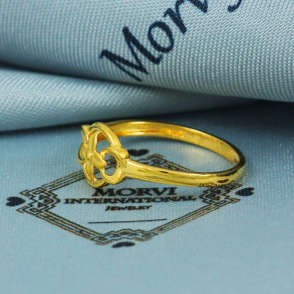 solid 22k Gold Ring Dainty Indian Jewelry Exclusive Authentic BIS Hallmarked Stamped "22k916" Jewelry, MJ0013
