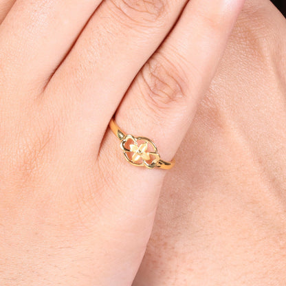 solid 22k Gold Ring Dainty Indian Jewelry Exclusive Authentic BIS Hallmarked Stamped "22k916" Jewelry, MJ0013