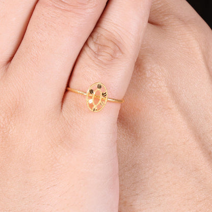 22k Gold Ring Dainty Indian Jewelry Exclusive Authentic BIS Hallmarked Stamped "22k916" Jewelry, MJ0015