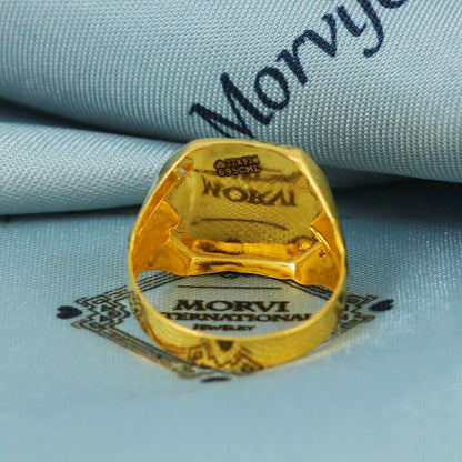 handcrafted solid 22k gold Ring, Wedding Ring, Party Wear Ring, Minimalist Gold Ring, Girls Ring, 22k Gold Indian Handmade Jewelry, MJ0017