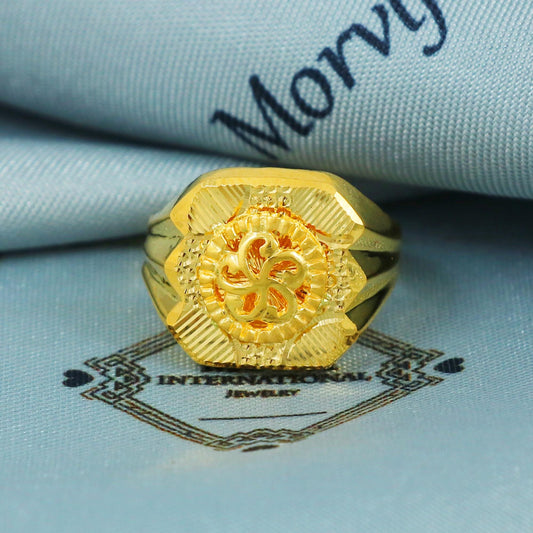 handcrafted solid 22k gold Ring, Wedding Ring, Party Wear Ring, Minimalist Gold Ring, Girls Ring, 22k Gold Indian Handmade Jewelry, MJ0017