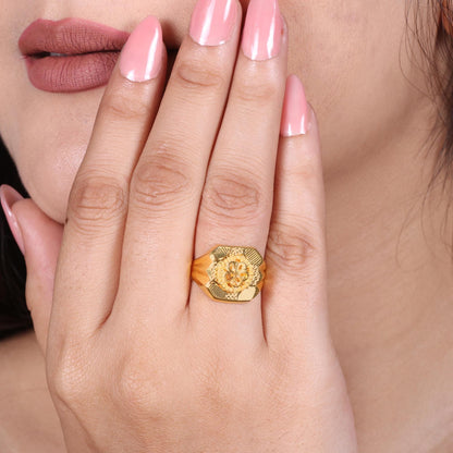 handcrafted solid 22k gold Ring, Wedding Ring, Party Wear Ring, Minimalist Gold Ring, Girls Ring, 22k Gold Indian Handmade Jewelry, MJ0017