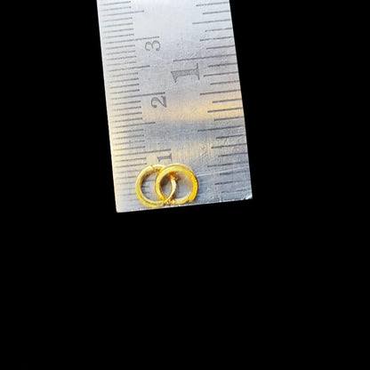 Very Small Pure 20k Yellow Gold Hoop Bali Earrings 1 pair , Handmade Yellow gold earrings for women, Cartilage Earrings, dainty indian gold,