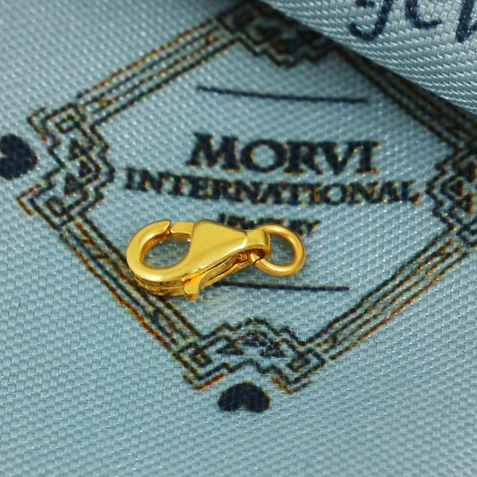 Small Tiny 18k Gold Lobster Clasp Hook for Jewelry, Durable and Secure Gold Closure, Perfect for Chains, Bracelets, and Necklaces, MJ0084