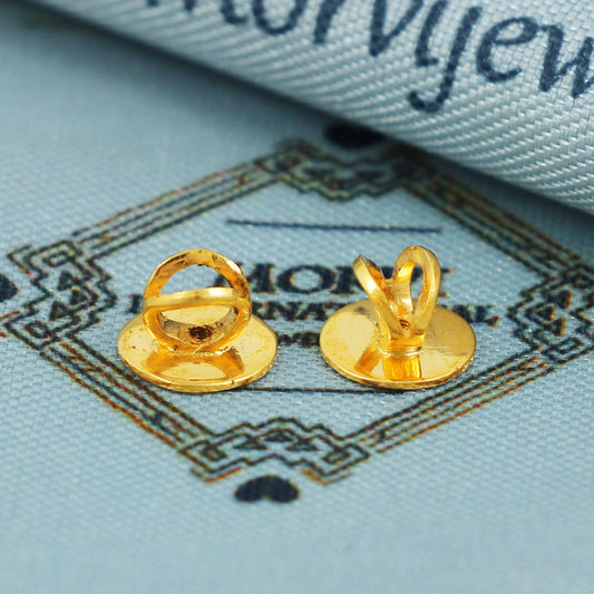 22k Gold Earring Screw Back, Secure Fastening for Earrings, for 1mm stem post, MJ0085