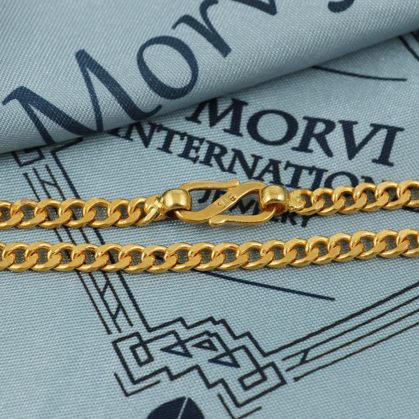 solid 22k gold chain 5mm, real solid gold necklace, Men gold chain, K5408