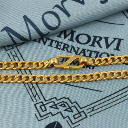 solid 22k gold chain 5mm, real solid gold necklace, Men gold chain, K5408