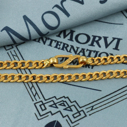 solid 22k gold chain 5mm, real solid gold necklace, Men gold chain, K5408