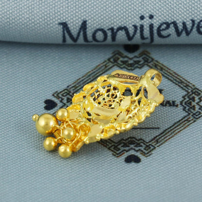 Handcrafted 22k Gold Pendant, Traditional Indian Jewelry, Gold Charm for Women, Ethnic Gold Necklace Pendant for Special Occasions K5386