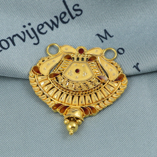 22k gold pendant locket indian jewelry, K5393
