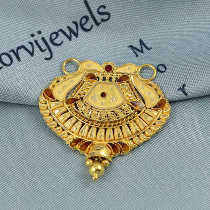 22k gold pendant locket indian jewelry, K5393