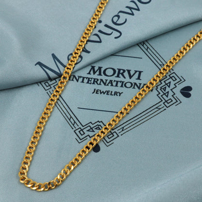 solid 22k gold chain 5mm, real solid gold necklace, Men gold chain, K5408