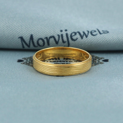 22k pure solid gold handmade band ring . genuine 916 gold purity with government hallmarks . Indian jewelry, K5415