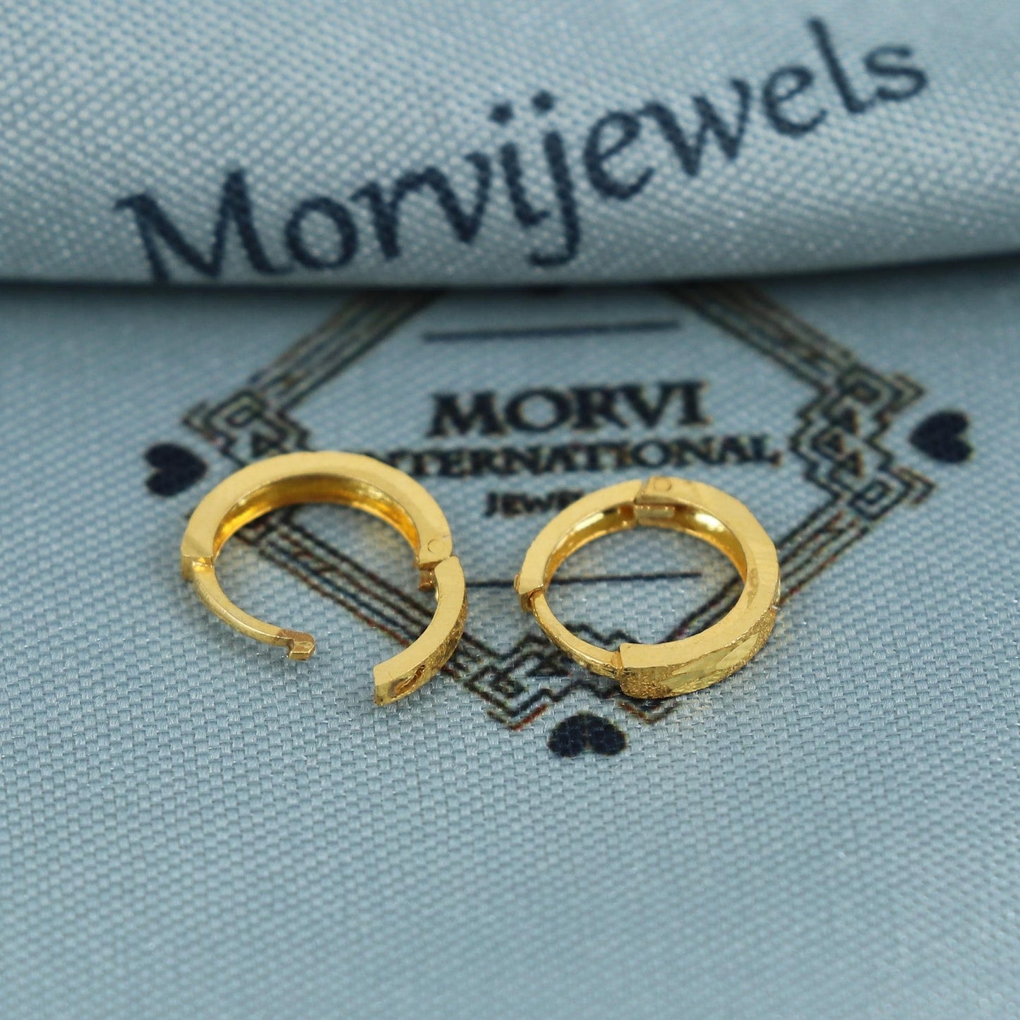 Very Small Yellow Gold Hoop Bali Cartilage Earrings,Handmade Yellow gold earrings, Tiny Hoops, dainty indian gold earrings for teens, K5416A