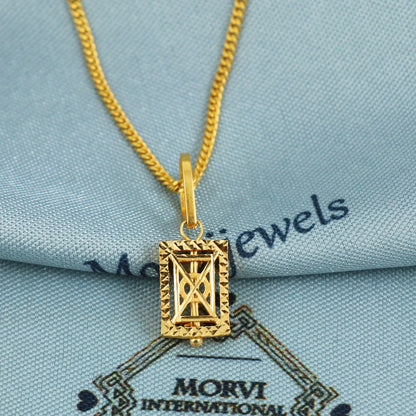 22k Gold Pendant Small Indian 22kt Jewelry Exclusive Authentic BIS Hallmarked Stamped "22k916" Jewelry, MJ0089