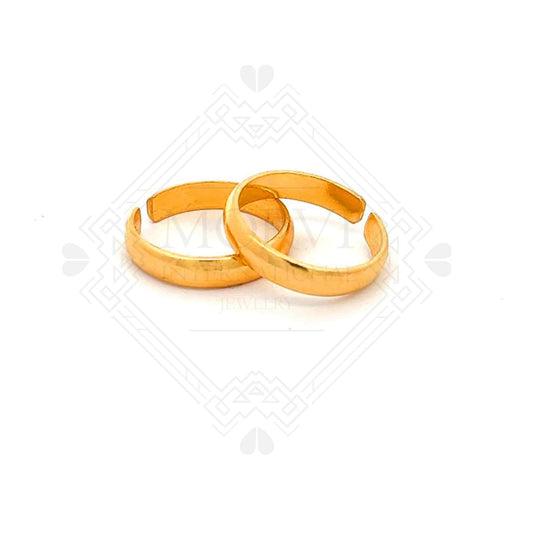 simple solid 22k Gold toe ring, Handmade gold toe ring pair for women, indian gold toe jewelry, real gold bichiya Gift,