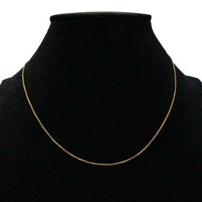 22k Gold Chain Necklace box style For men women Anniversary Wedding Gift box chain, Handmade Gold Chain, pure gold necklace chain, K1474