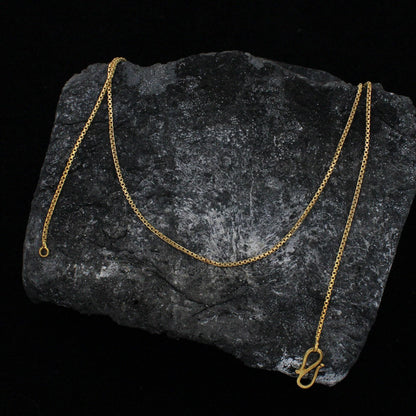 22k Gold Chain Necklace box style For men women Anniversary Wedding Gift box chain, Handmade Gold Chain, pure gold necklace chain, K1474