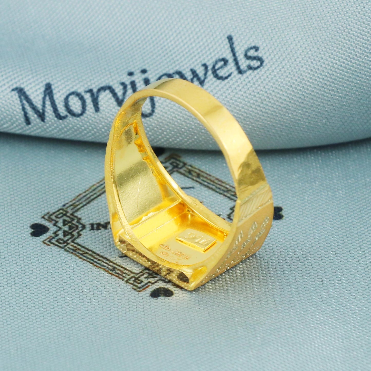 22k solid gold ring, hand carved vintage antique design, pure gold jewelry, ring for gift