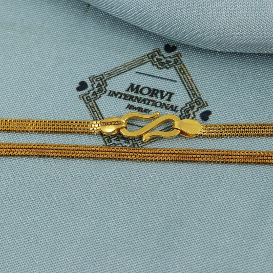 22k Gold Chain Necklace box Chain For men women Anniversary Wedding Gift box 3mm chain, Handmade Gold Chain, pure gold necklace chain