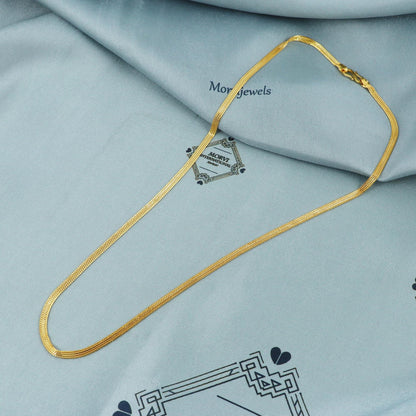 22k Gold Chain Necklace box Chain For men women Anniversary Wedding Gift box 3mm chain, Handmade Gold Chain, pure gold necklace chain