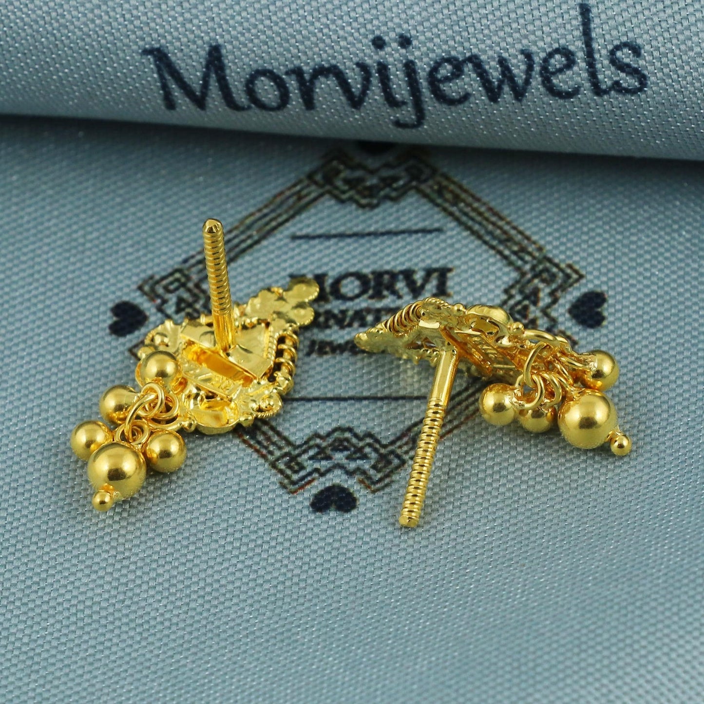 22k Yellow Gold Earrings jewelry for women