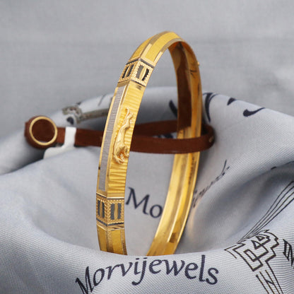 Pure Real 22k Gold Bangle Bracelet Indian Handmade Jewelry, K5433