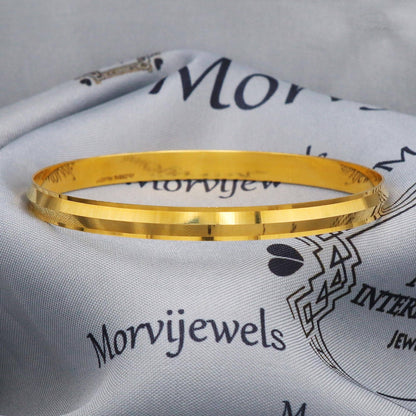 18k Gold Bangle Bracelet Indian Handmade Jewelry, K5436A