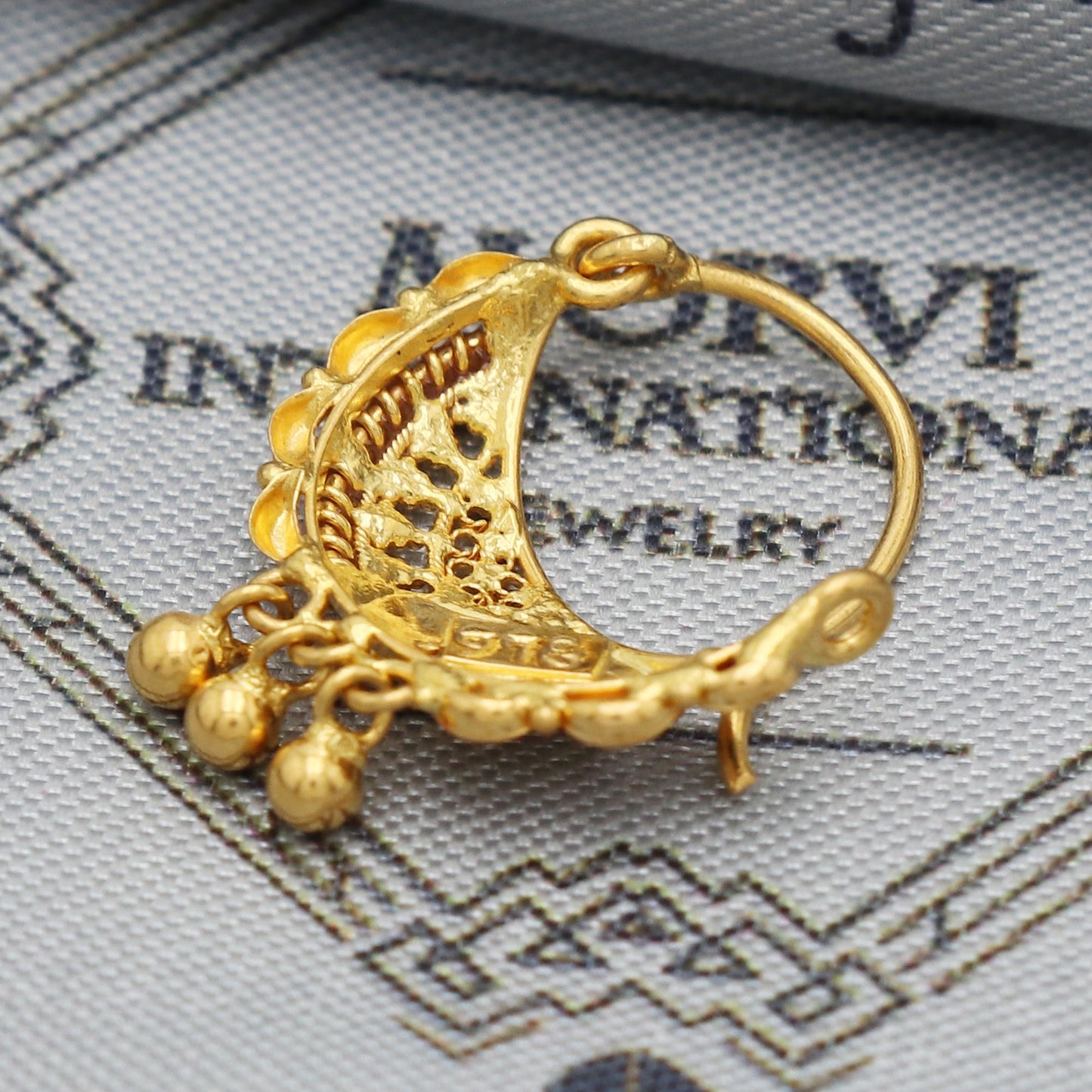 Nath 22k Yellow Gold Nose Ring , K5483