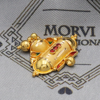 Indian Pendant Handmade 22k Yellow Gold Chain Necklace Jewelry, Pure gold necklace indian gold necklace, gift for wife, K5510