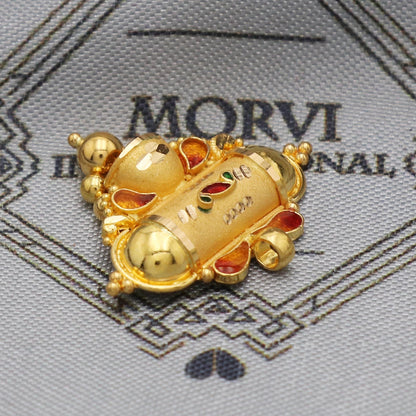 Indian Pendant Handmade 22k Yellow Gold Chain Necklace Jewelry, Pure gold necklace indian gold necklace, gift for wife, K5513