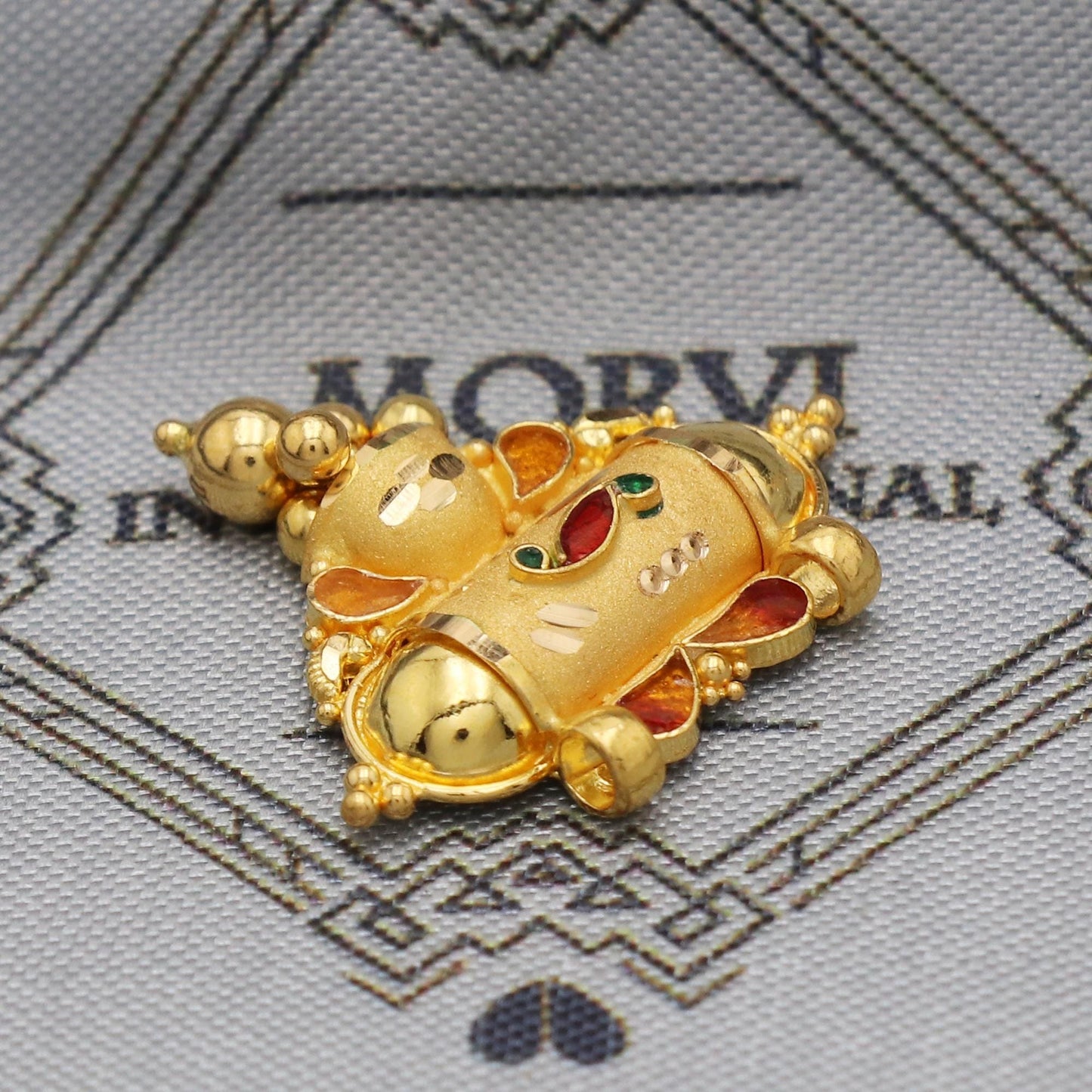 Handcrafted 22k Yellow Gold Amulate Pendant Necklace Jewelry, Pure gold necklace indian gold necklace, gift for wife, K5514