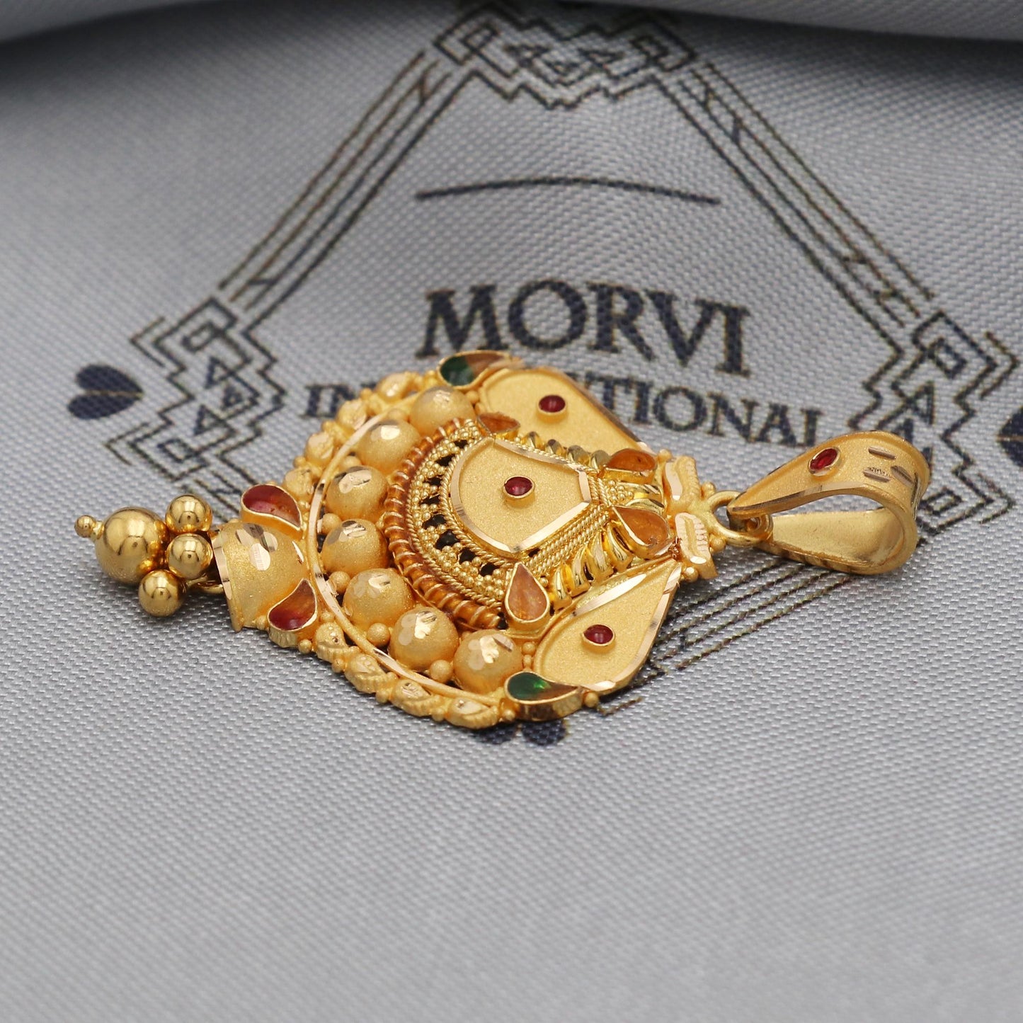 Pure 22k Yellow Gold Pendant Handmade Jewelry, K5534