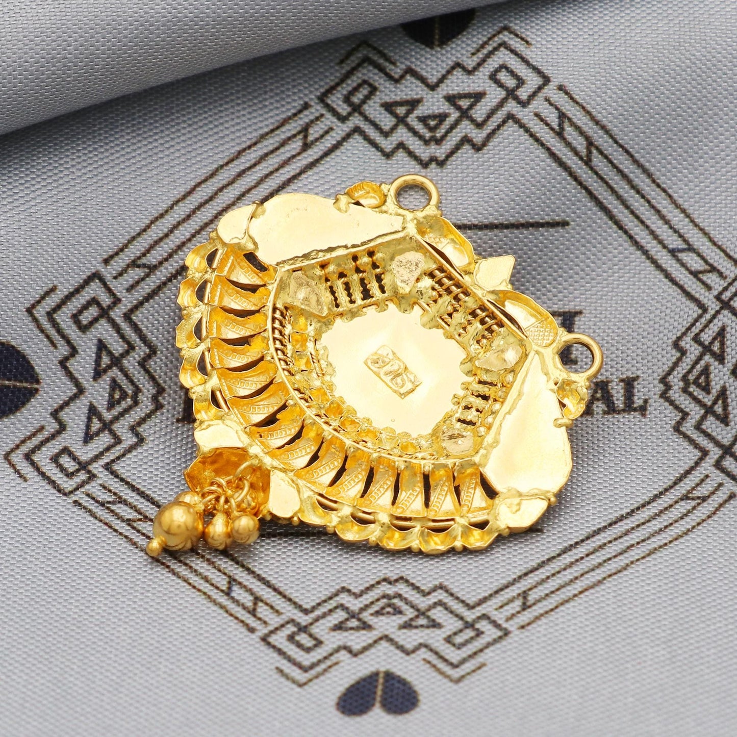 22k Yellow Gold Pendant Jewelry, Pure gold necklace indian gold necklace, gift for wife, K5629