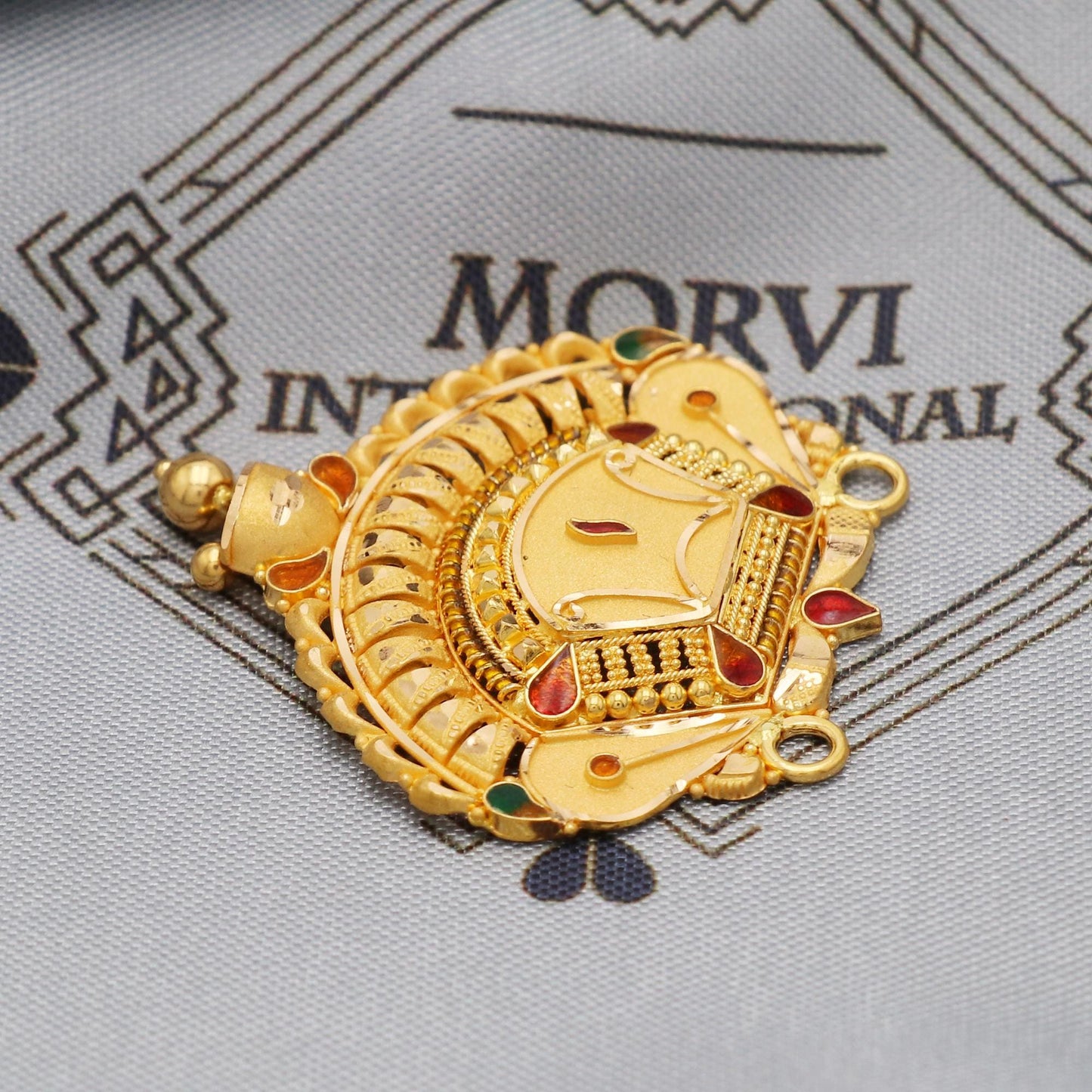 22k Yellow Gold Pendant Jewelry, Pure gold necklace indian gold necklace, gift for wife, K5629