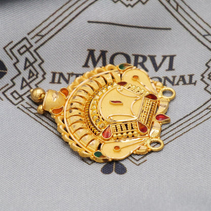 22k Yellow Gold Pendant Jewelry, Pure gold necklace indian gold necklace, gift for wife, K5629