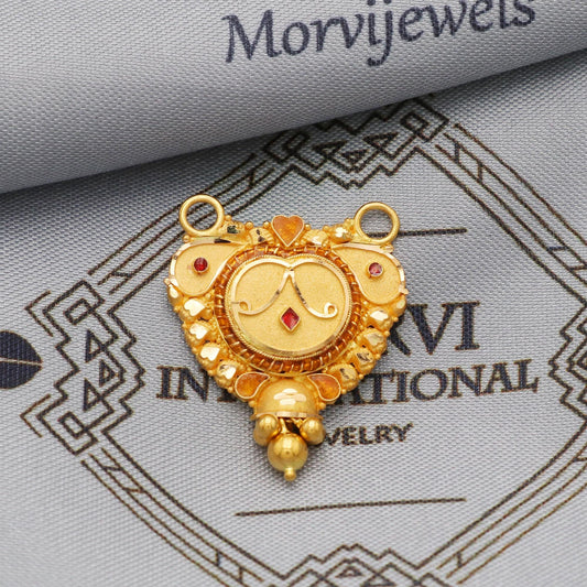 22k Yellow Gold Chain Necklace Indian Jewelry, Pure gold necklace Indian gold necklace, gift for wife, K5638