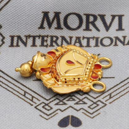 22k Yellow Gold Pendant Indian Jewelry, Pure gold Indian gold Pendant , gift for wife, K5642