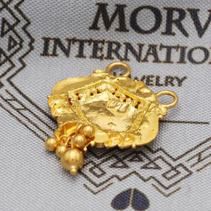 22k Yellow Gold Pendant Indian Jewelry, Pure gold Indian gold Pendant , gift for wife, K5642