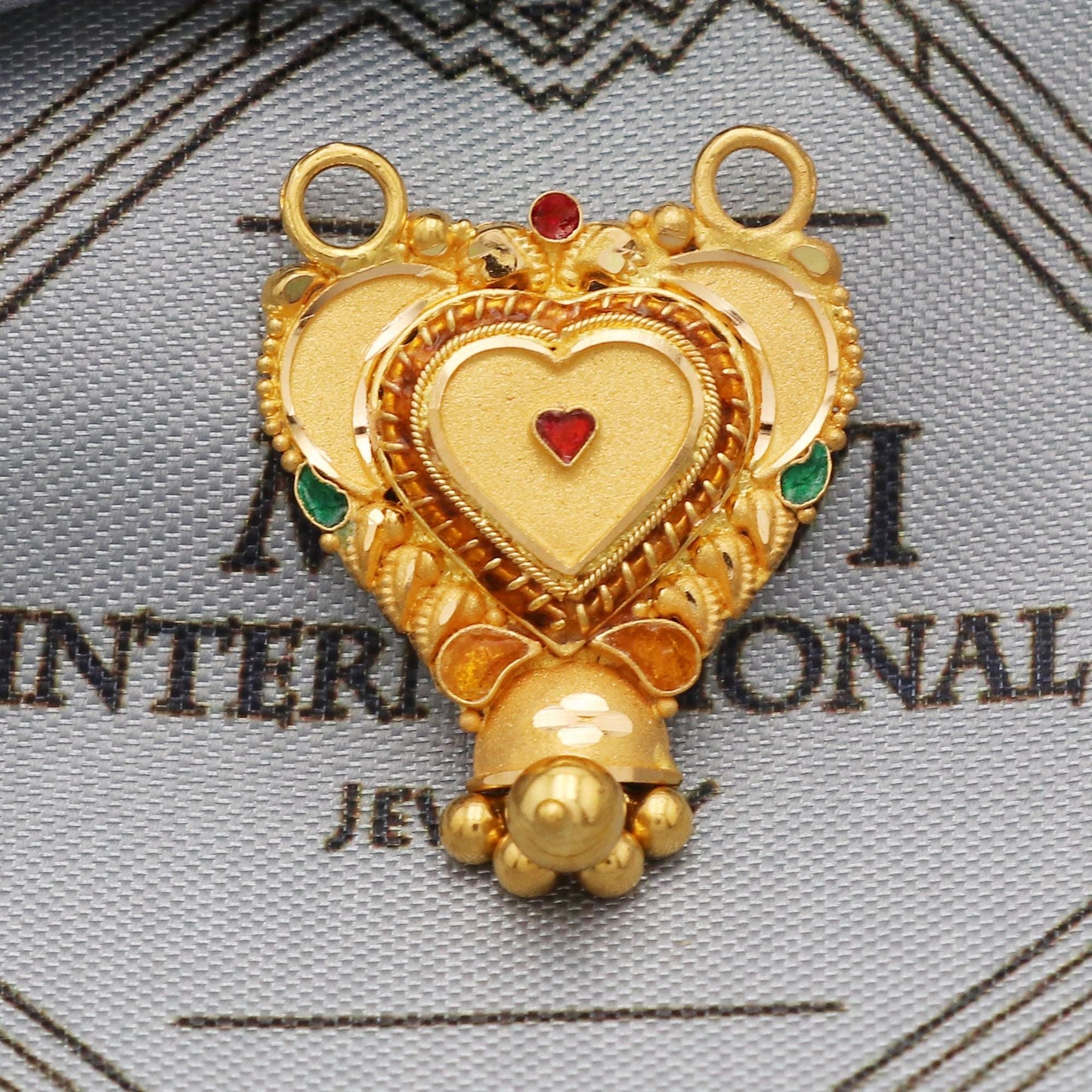 22k Yellow Gold Pendant Indian Jewelry, Pure gold Indian gold Pendant , gift for wife, K5643