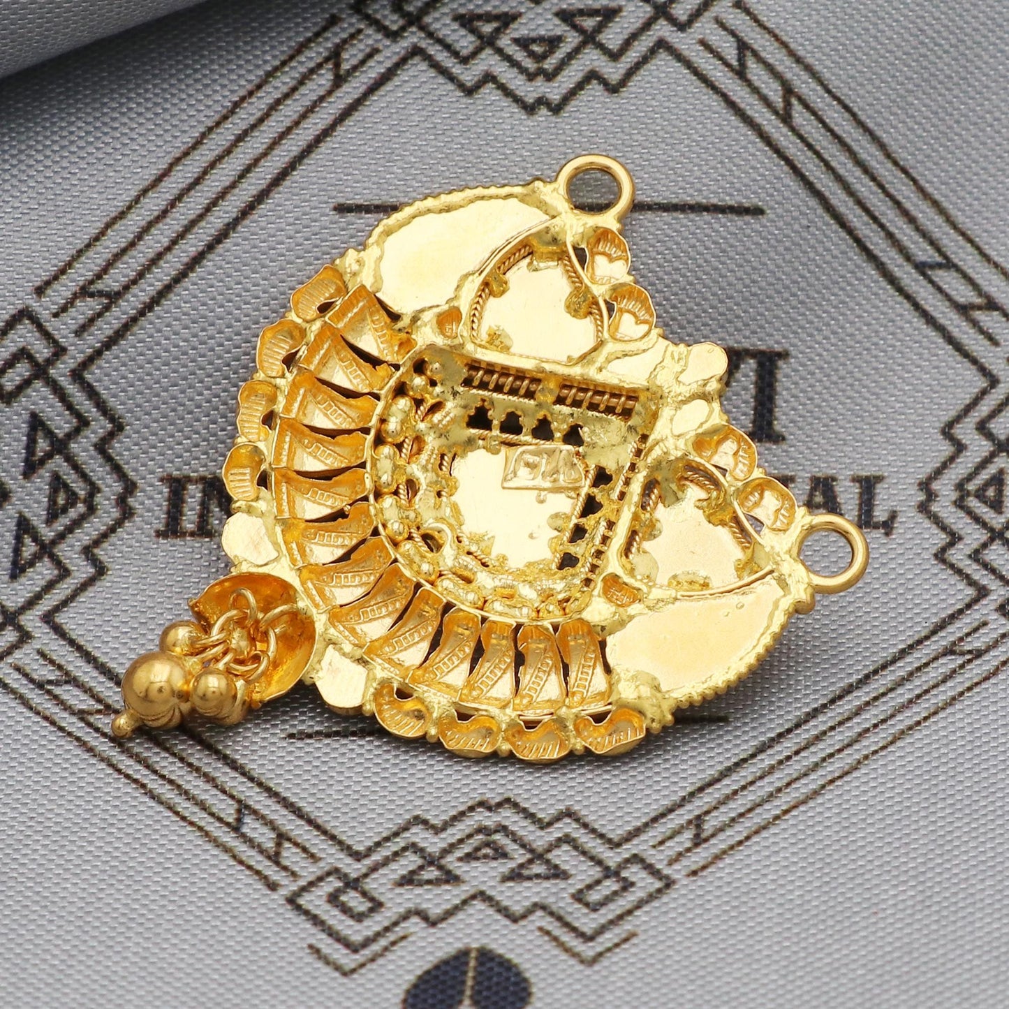 22k Yellow Gold Pendant for Necklace Indian Jewelry, Pure gold necklace Indian gold necklace, gift for wife, K5645