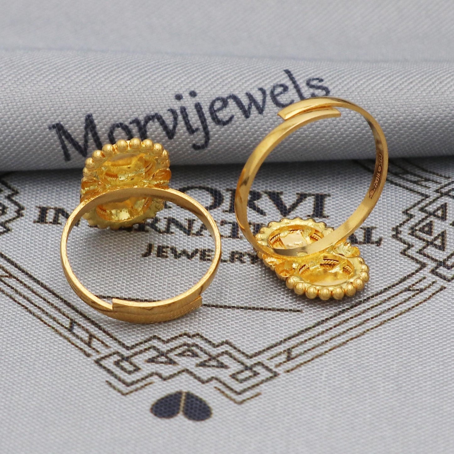 Pure 22k Solid Gold toe ring indian bichiya , Handmade gold toe ring pair for leg, gold toe finger jewelry, real gold bichiya Gift, K5646