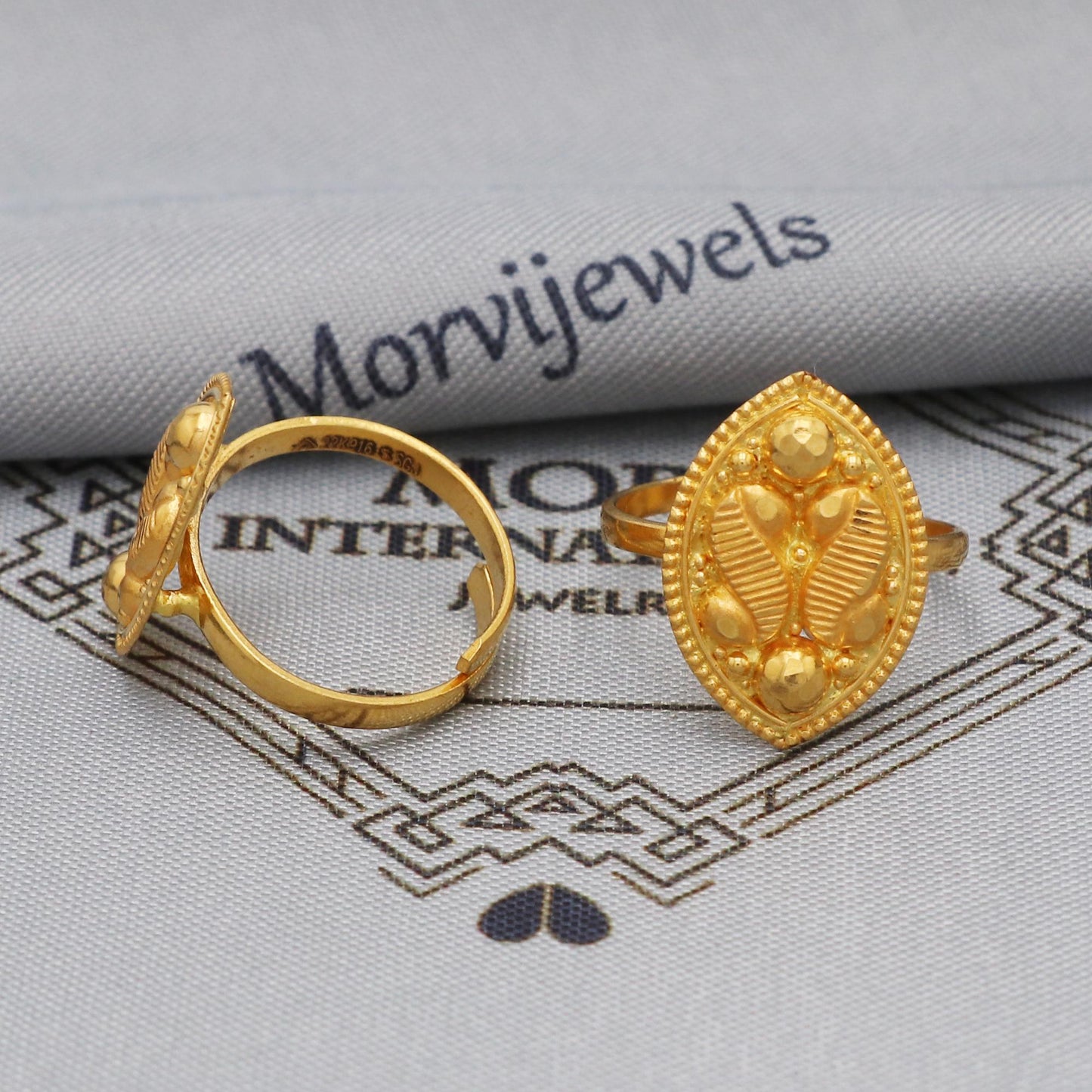 Solid 22k Pure Gold finger toe ring, Handmade gold toe ring pair for women, Indian gold toe jewelry, real gold bichiya Gift, K5647
