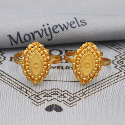 Real Solid 22k Gold toe ring bichiya, Handmade gold toe ring pair for women, Indian gold toe jewelry, real gold bichiya Gift, K5650
